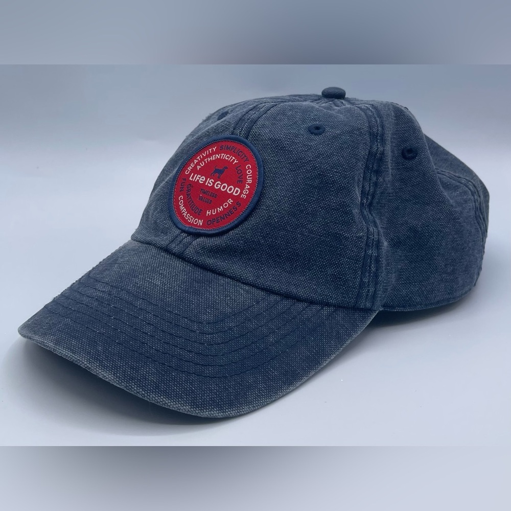 Life Is Good LIG Men's &‎ Women's Sunworn Chill Cap Hat Ball Blue Cotton NWOT